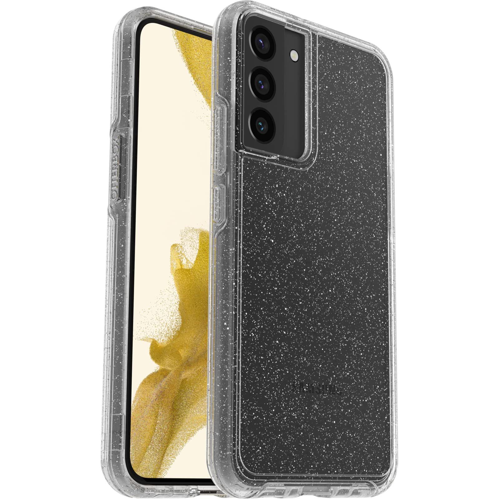 Otterbox Cover per Samsung Galaxy S22+ Symmetry Clear, resistente a shock e cadute, sottile, testata 3x MIL-STD 810G, protezione antimicrobica, Stardust