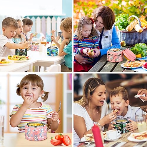 Miniatura 7 de MAISON HUIS Tarro térmico de sopa de 8 onzas de boca ancha aislado al vacío, termo de acero inoxidable a prueba de fugas para alimentos calientes y