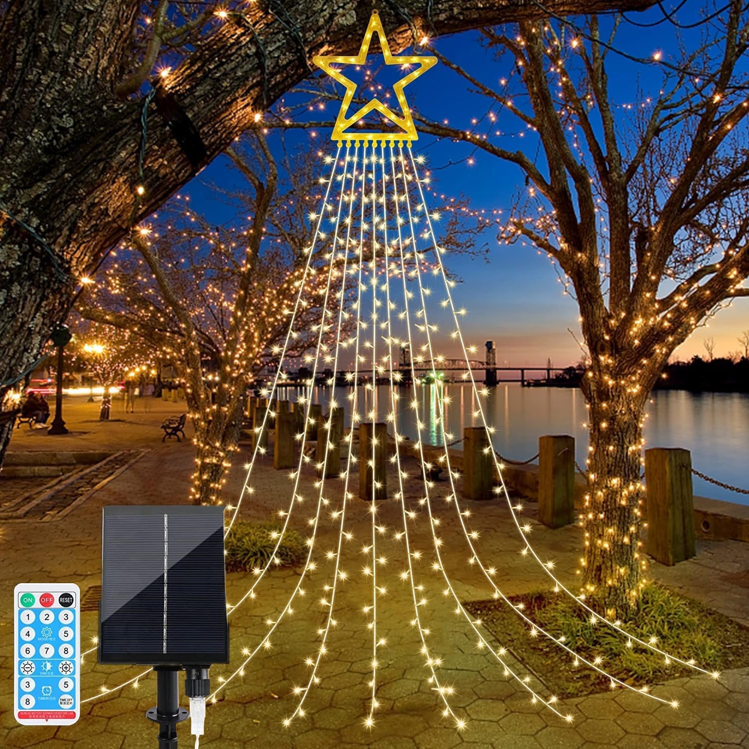 Amazon.co.jp: ソーラー イルミネーション ライト カーテンライト LED