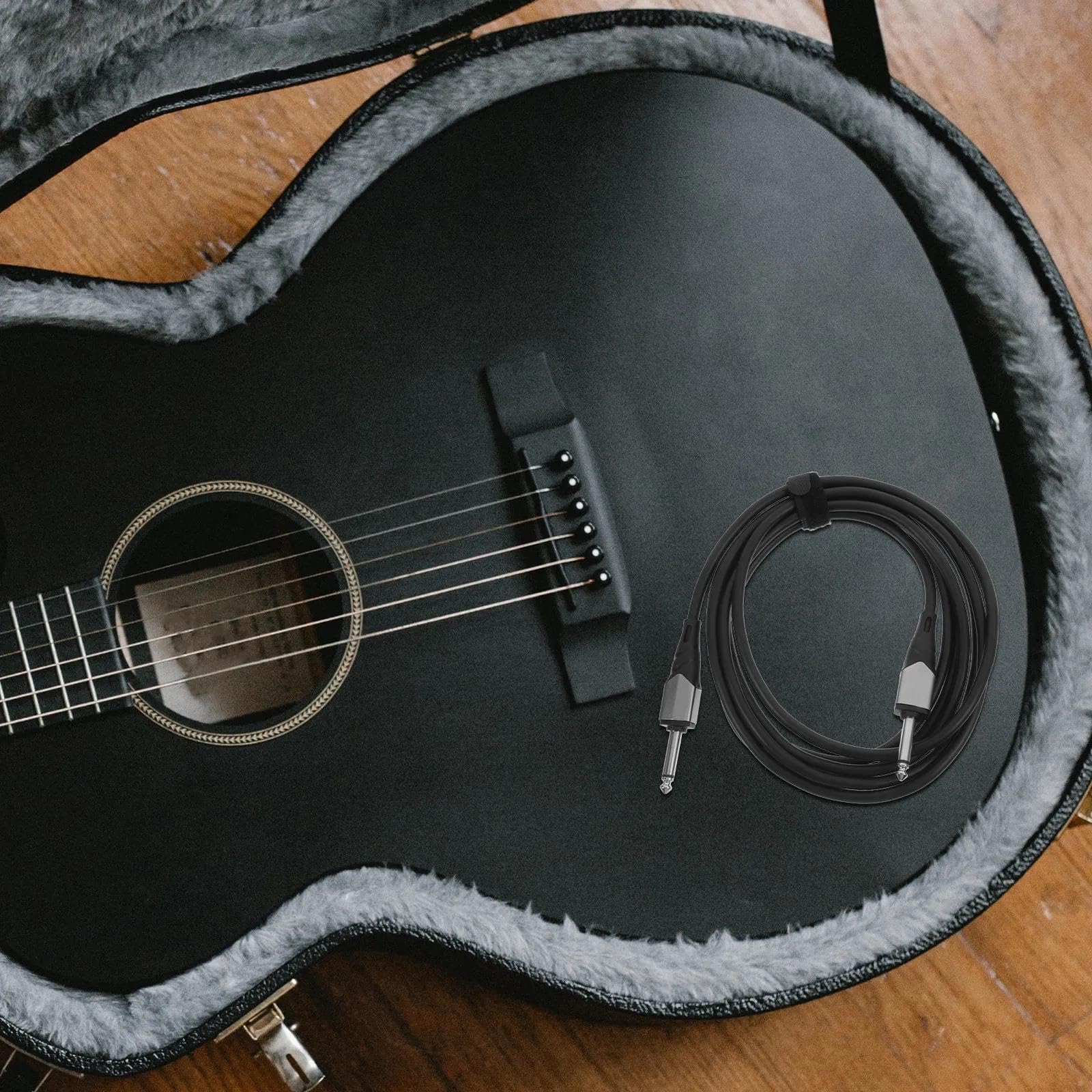 Gitarowy Kabel Z Miedzi Beztlenowej 6,35 Mm Męskiego Na Męskie Kable Gitarowe O Niskim Poziomie Szumów