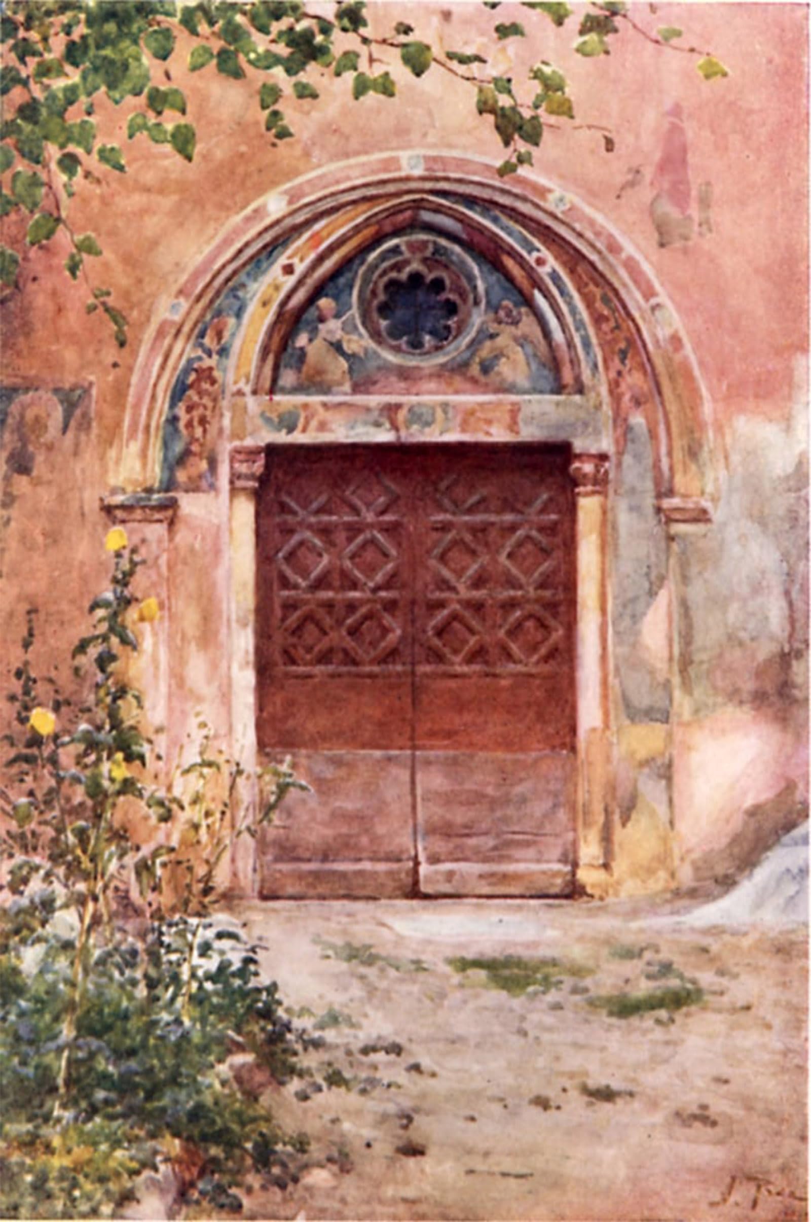 POSTERIIk Famous Animal Posters Vintage Picture Doorway of the Monastery of Benedict At Subiaco by Alberto Pisa Modern Wall Decor for Home Decor 60x90cm