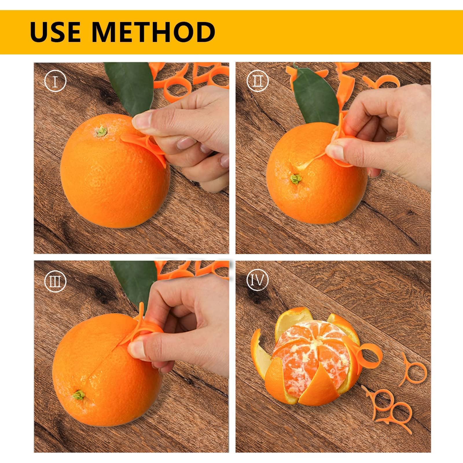YUEMING 2 stuks oranje schilmesje sinaasappelschiller citrusfruitschiller van roestvrij staal eenvoudige oranje dunschiller keukengadget
