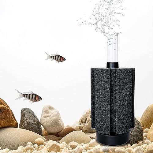Miniatura 1 de Filtro de esponja de 10 a 50 galones con piedra de aire y medios de cerámica, esponja silenciosa de acuario nano filtro bio para betta fry,