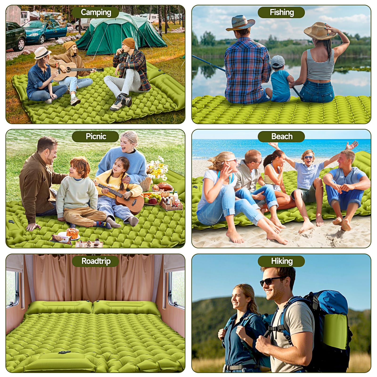 Camping Mat Zelfopblazende isolatiemat 2 personen 200 * 130 CM