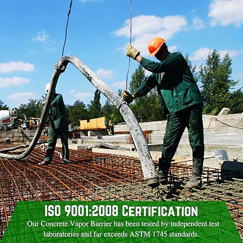 Miniatura 3 de Farm Plastic Supply - Barrera de vapor de hormigón - 10 mil - (14 x 210 pies) - Lona de plástico resistente, lámina de plástico de barrera de vapor