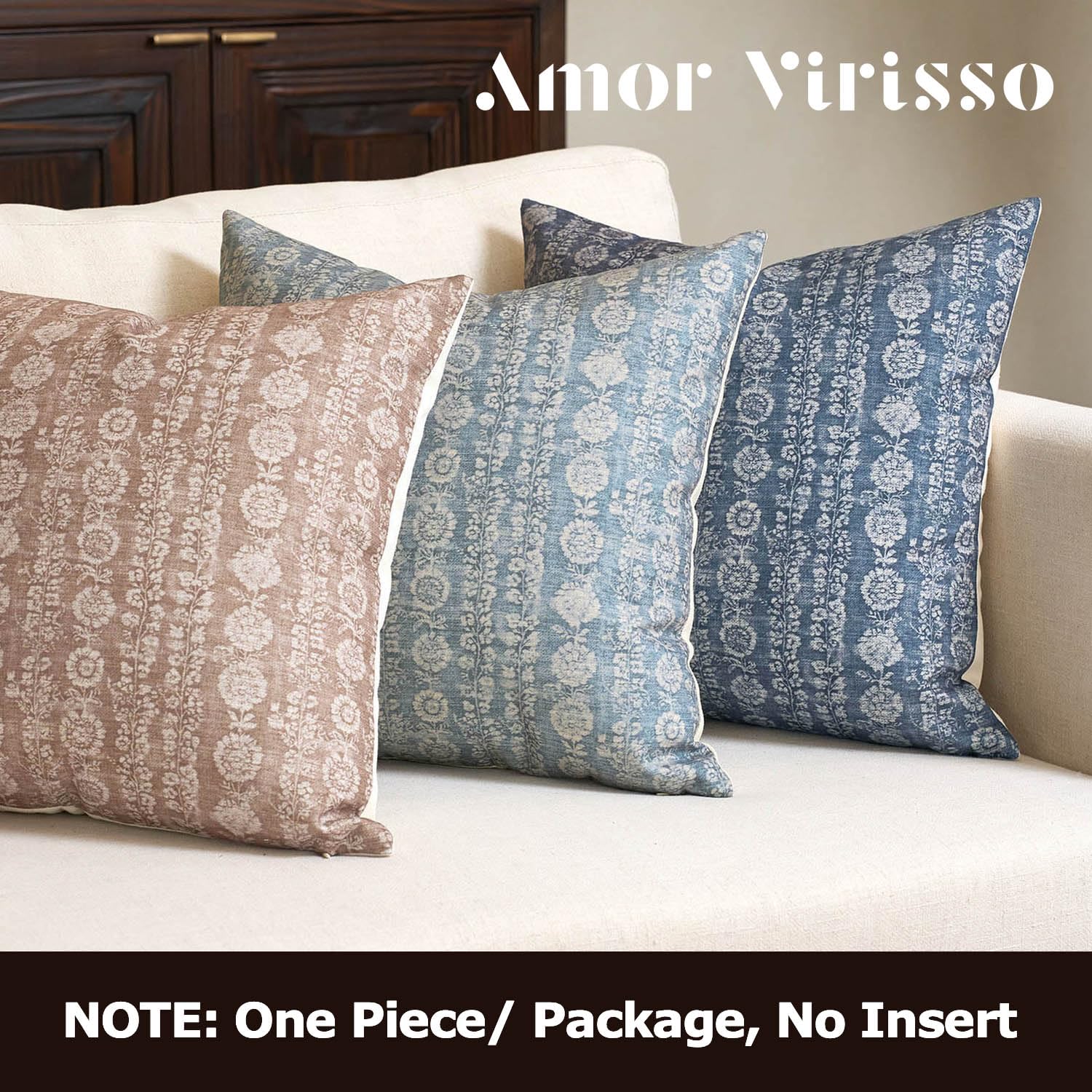 Amazon.com: Amor Virisso Vintage Floral Throw Pillow Covers 20x20