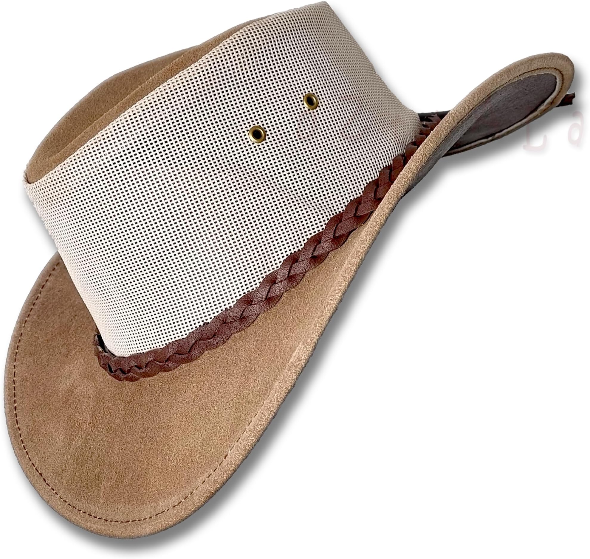 Oztrala HAT HL34 Suede Leather Mesh Australian Breezer Cowboy Golf Outback Summer Aussie Western Fishing Gardening Sun Men Women Kids Black Brown Tan Bush Chiller Kalista Breeze