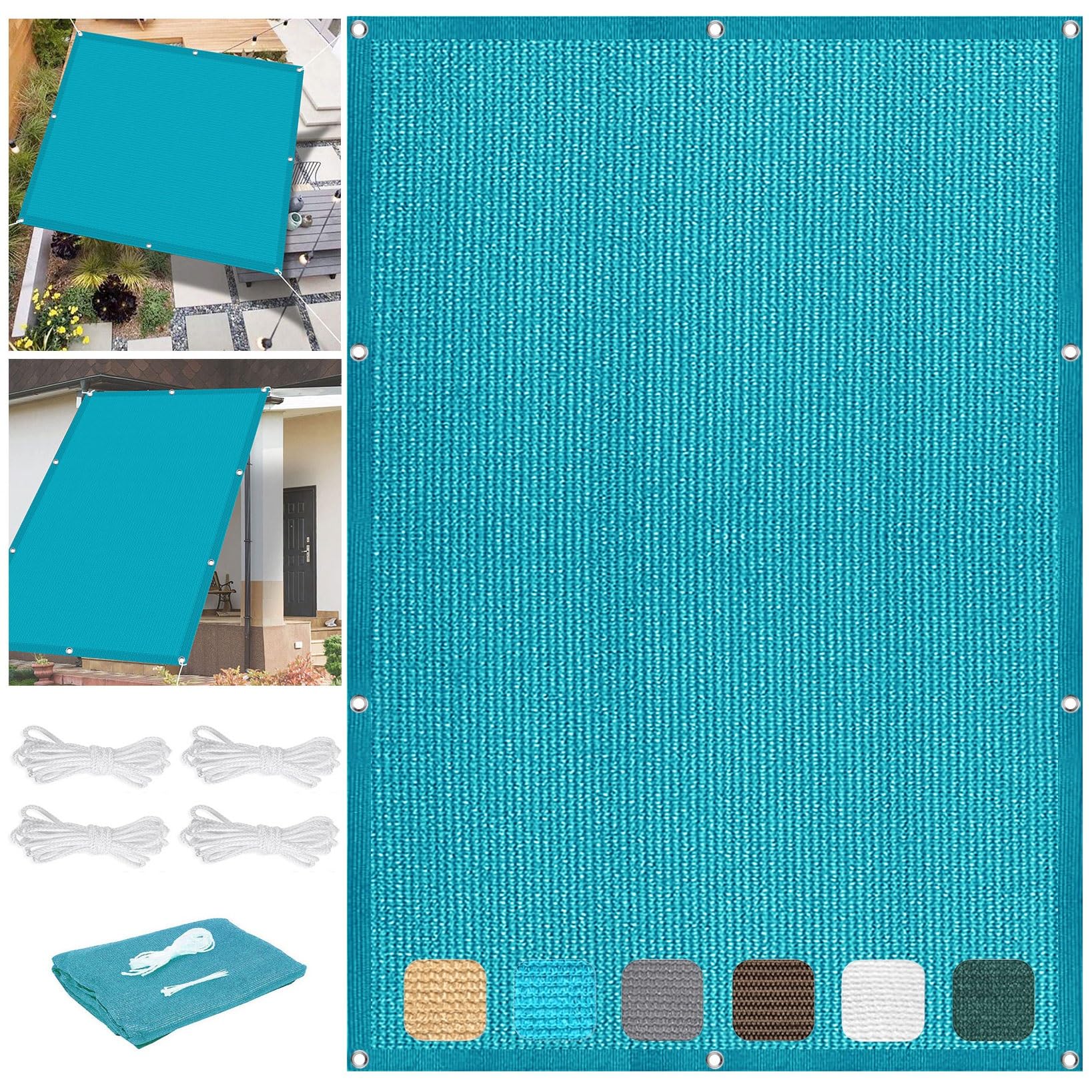 Voile d'ombrage rectangulaire contre la chaleur et UV