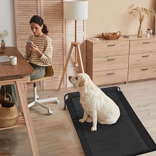 Miniatura 9 de Veehoo CWC2204 - Cama elevada para perros grandes, cama hamaca para mascotas lavable e impermeable con reposacabezas inclinado, malla transpirable y