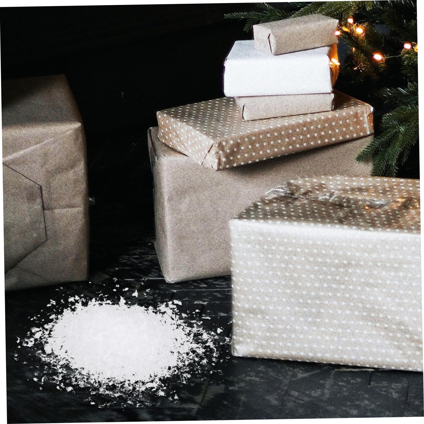 CAXUSD 1pack Artificial Snow Fake Snowflake Decoration Realistic Snow Prop for Holiday Party Christmas Landscape Soft Comfortable Decor Package