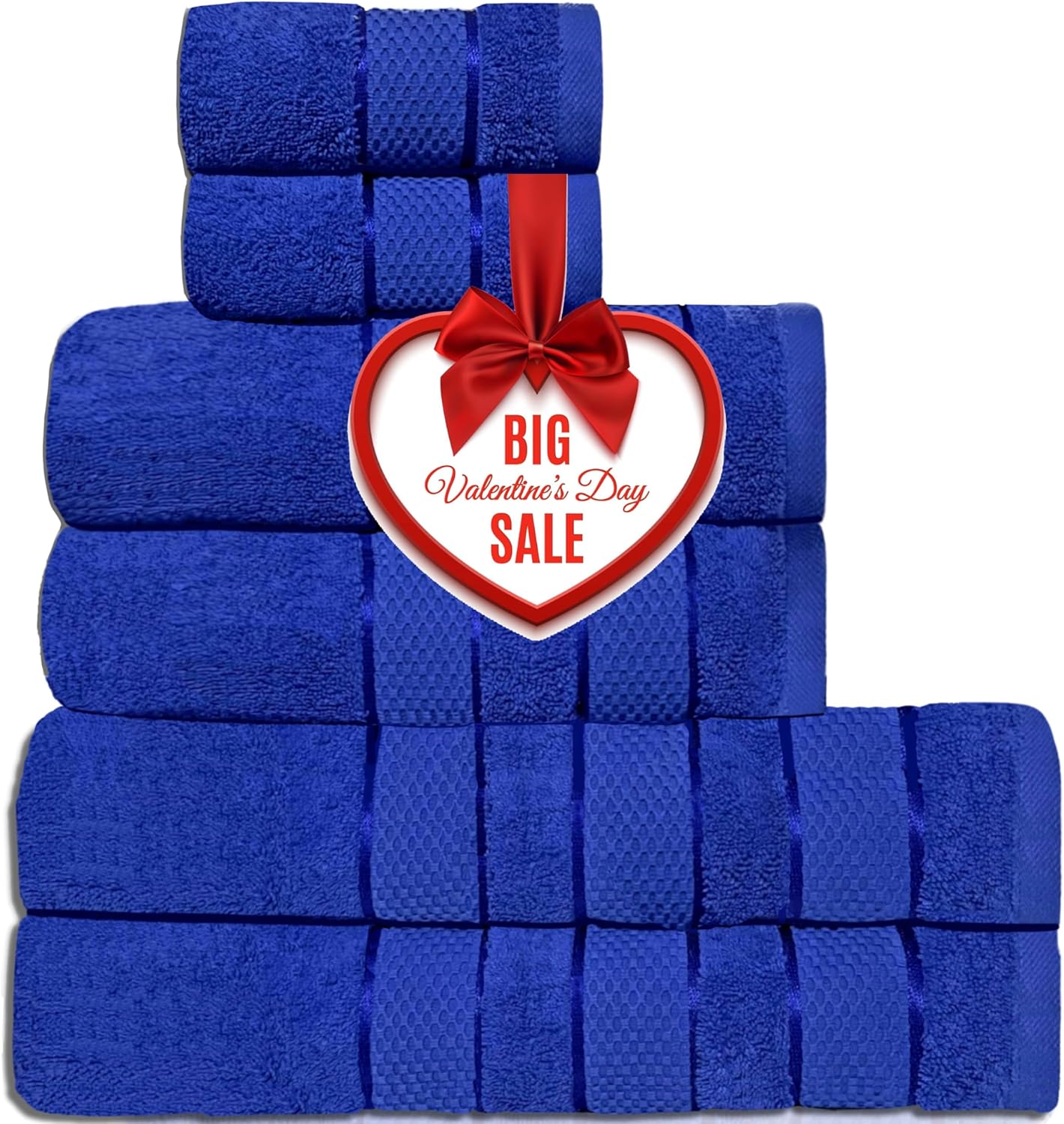 Luxe Home 6 Piece Towel Bale Set. 100 Turkish Cotton 600GSM Soft, Absorbent and Premium