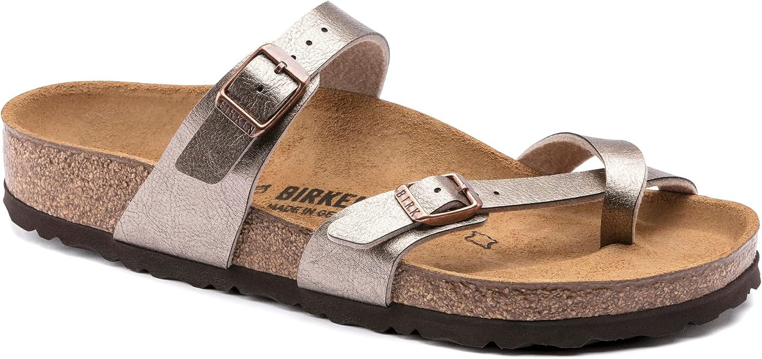 Graceful Taupe Birko-Flor Thong Sandals by Birkenstock