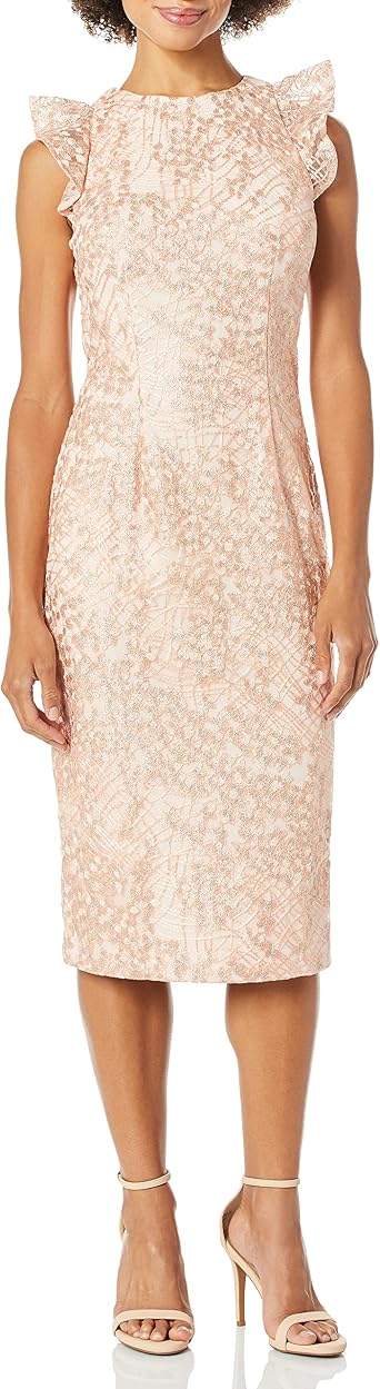 carmen marc valvo infusion cocktail dress Carmen Marc Valvo Infusion Women's Cocktail Special Occasion Dress,  Blush/Silver, 12 : Amazon.co.uk: Fashion