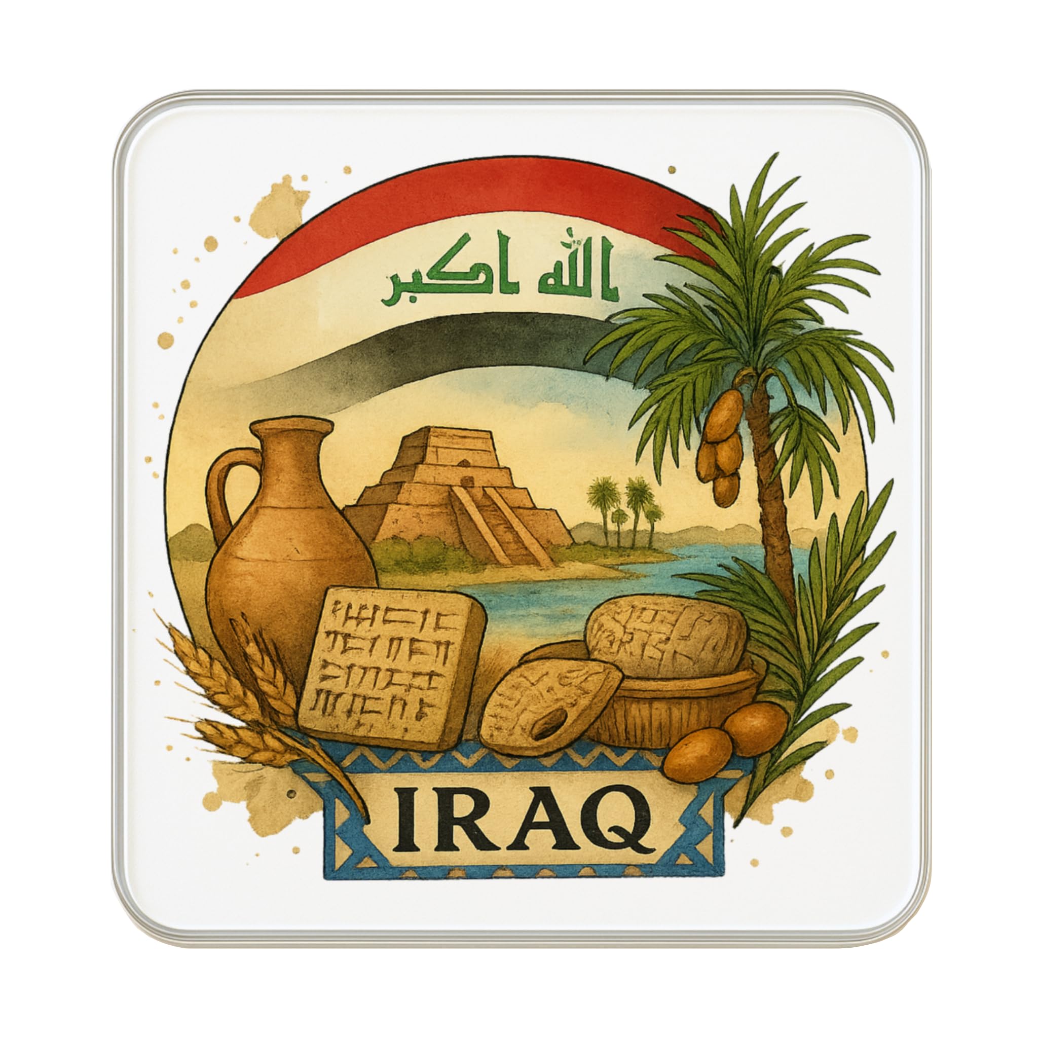Aimant de réfrigérateur Irak ne glisse plus aimant puissant de collection