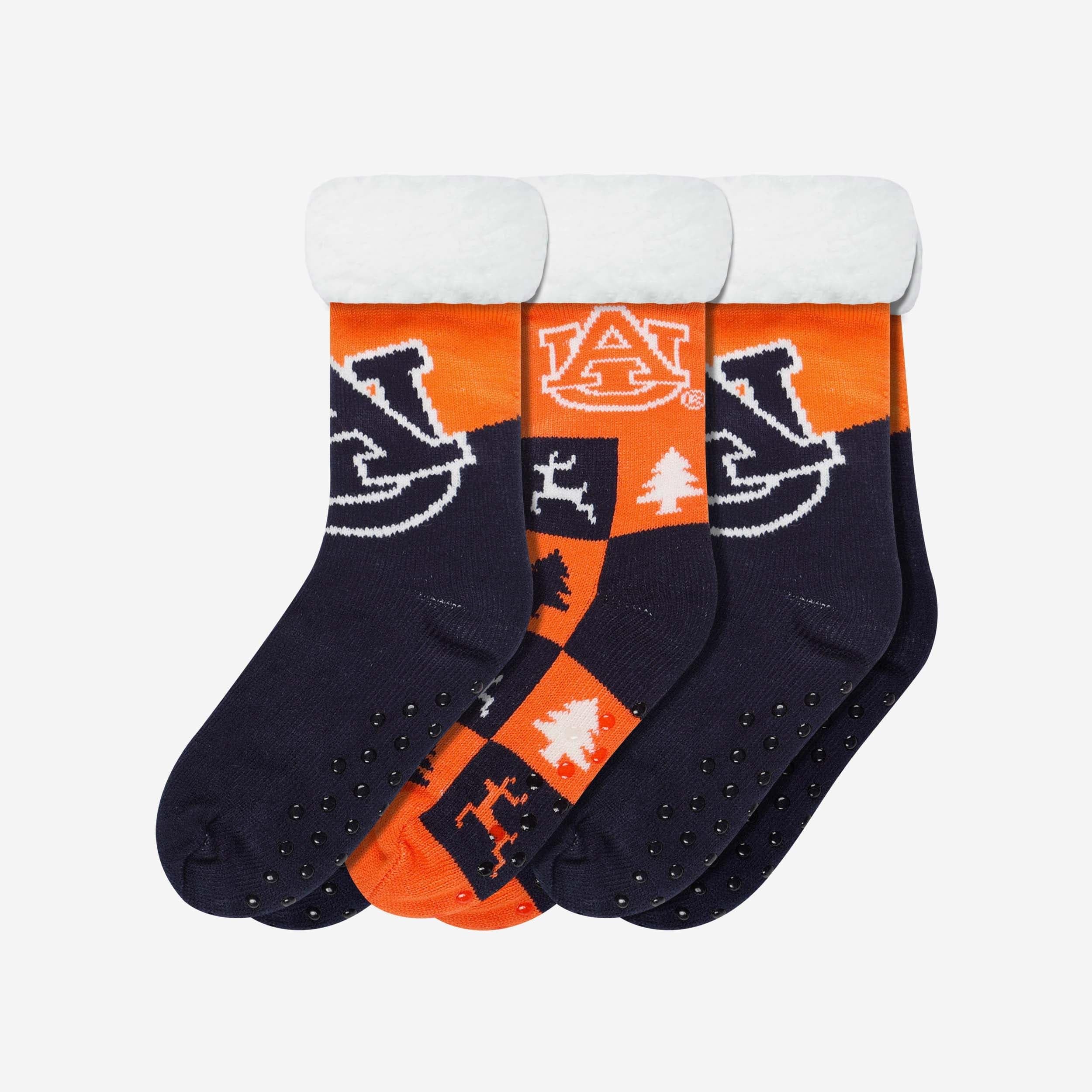 FOCO Auburn Tigers NCAA Womens Fan Footy 3 Pack Slipper Socks