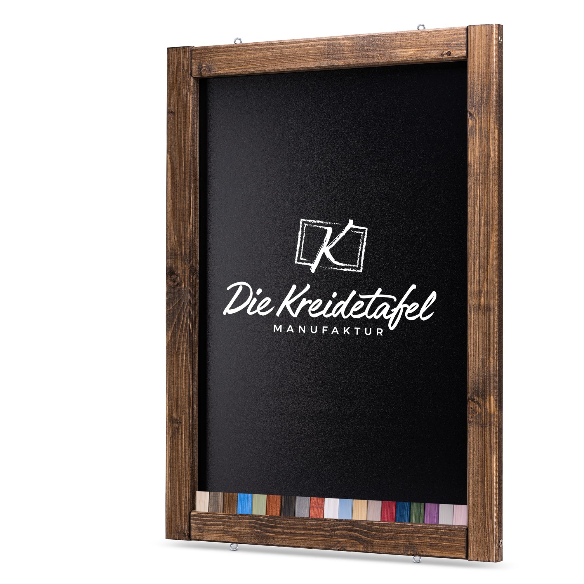 Rustikale Tafel Kreidetafel Wandtafel Küchentafel mit Holzrahmen zur Beschriftung mit Kreide im Landhausstil in verschiedenen Größen und Farben (Kolonial, 60x120cm)