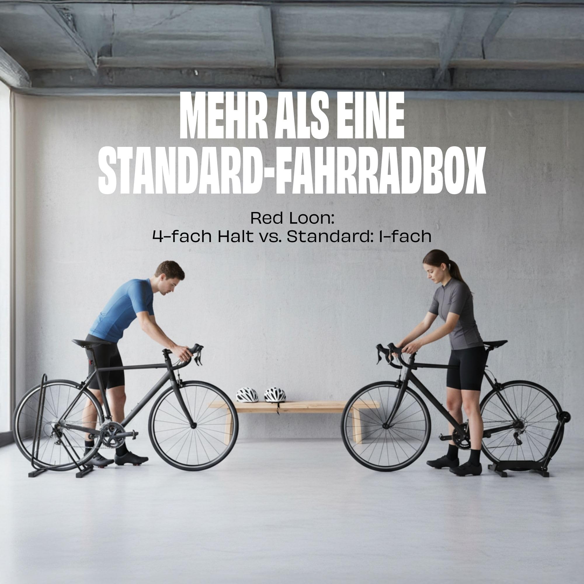 Red Loon Fahrradständer Boden klappbar für MTB Rennrad 20-29 Zoll I Fahrrad Ständer MTB I Radständer Rennrad I Fahrrad Montageständer I Radständer Boden I E-Bike Halter
