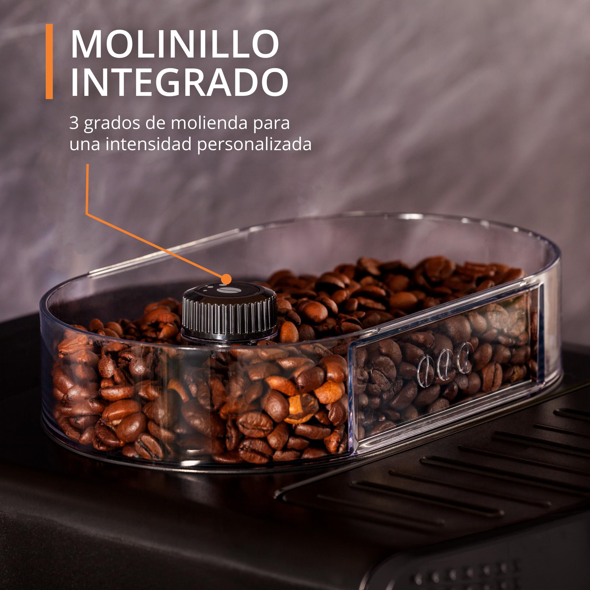 Krups Quattro Force Arabica Latte - Cafetera superautomática 15 bares, pantalla LCD, programas de leche y personalización bebidas, molinillo metálico profesional, modo limpieza, jarra leche