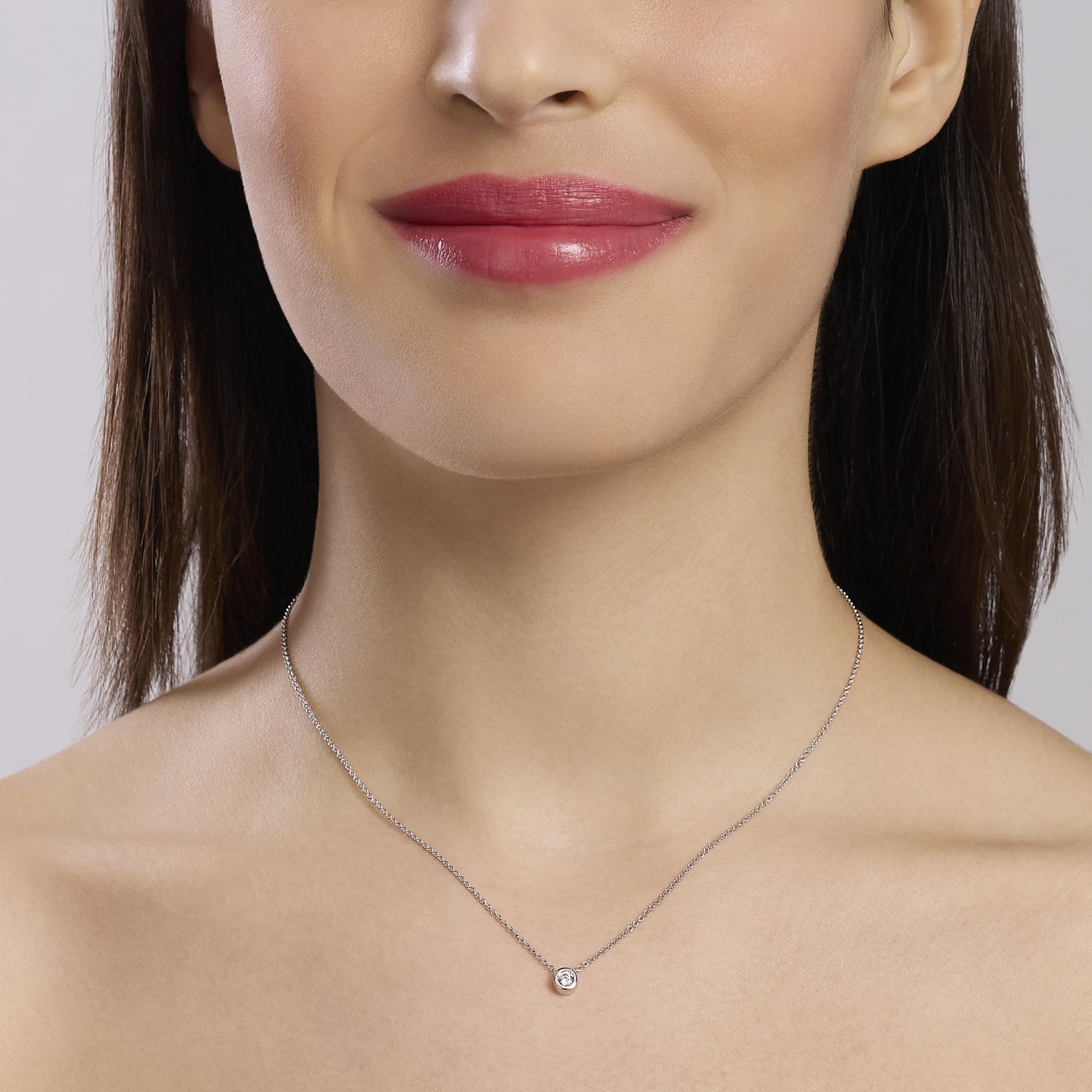 Mabina Gioielli - Girocollo con punto luce in diamante lab-grown - 553806