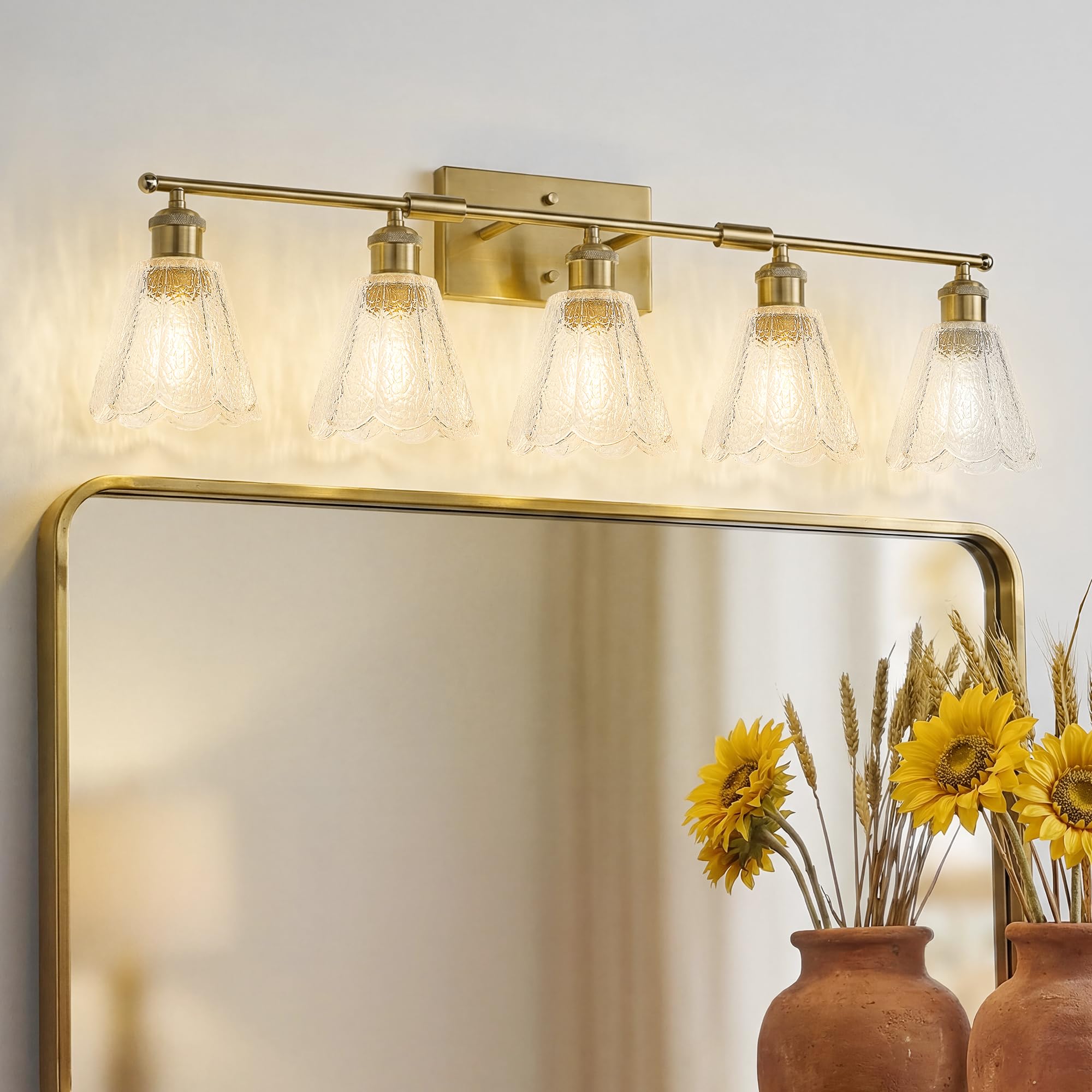 Photo 1 of HWH 5-Light Gold Bathroom Vanity Light