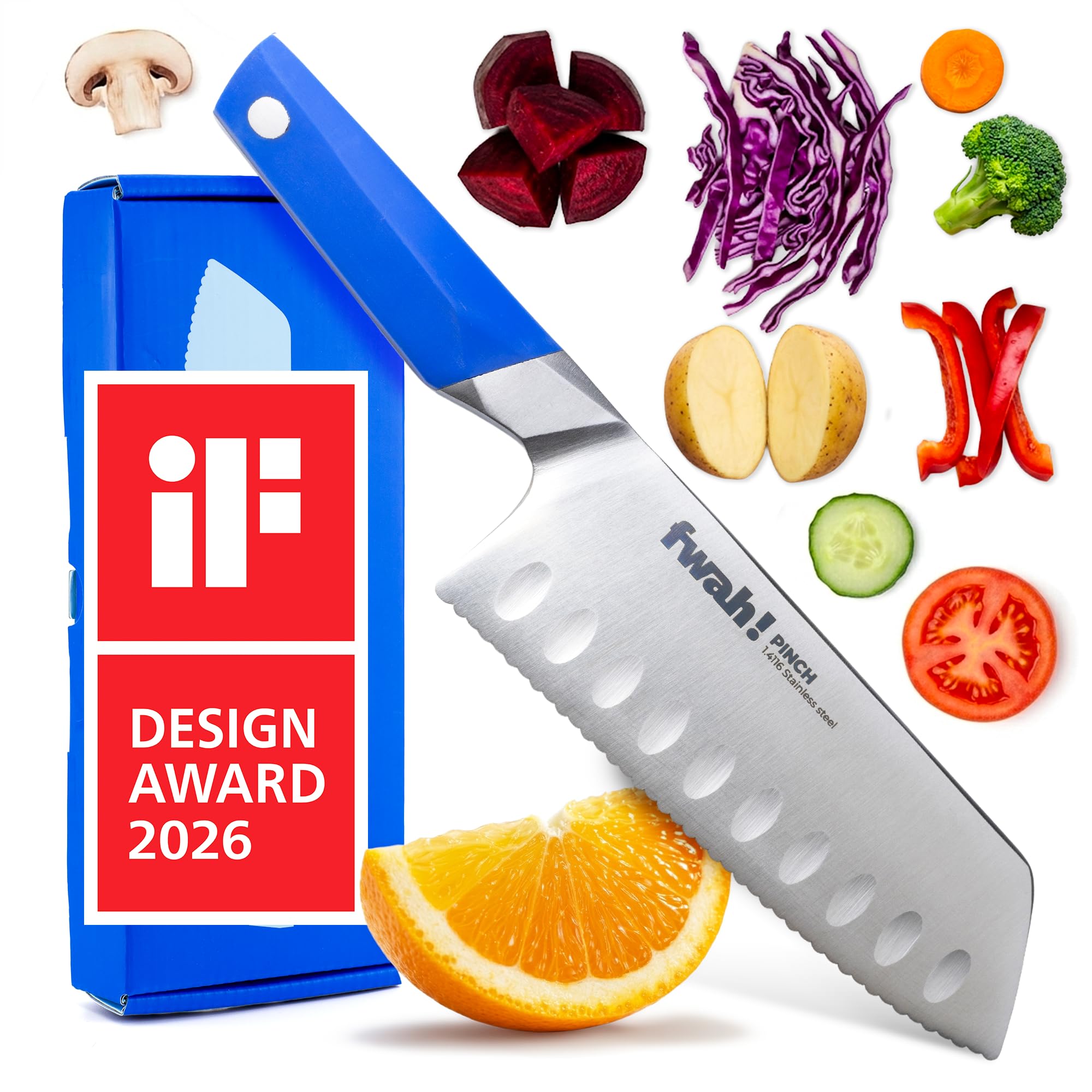 Pinch Kids Chef Knife - Safety Knife for Real Cooking (Ages 4+)