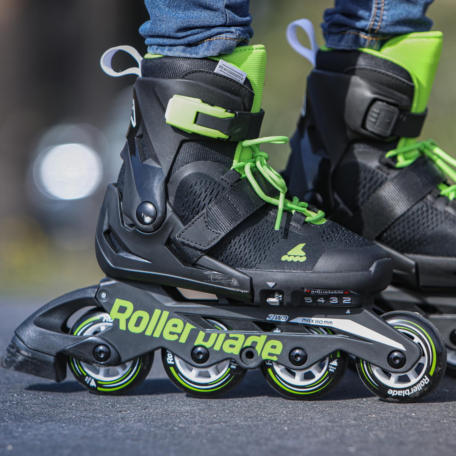 Rollerblade Patines en línea Microblade para niños, Azul Noche/Naranja, en Diferentes tamaños