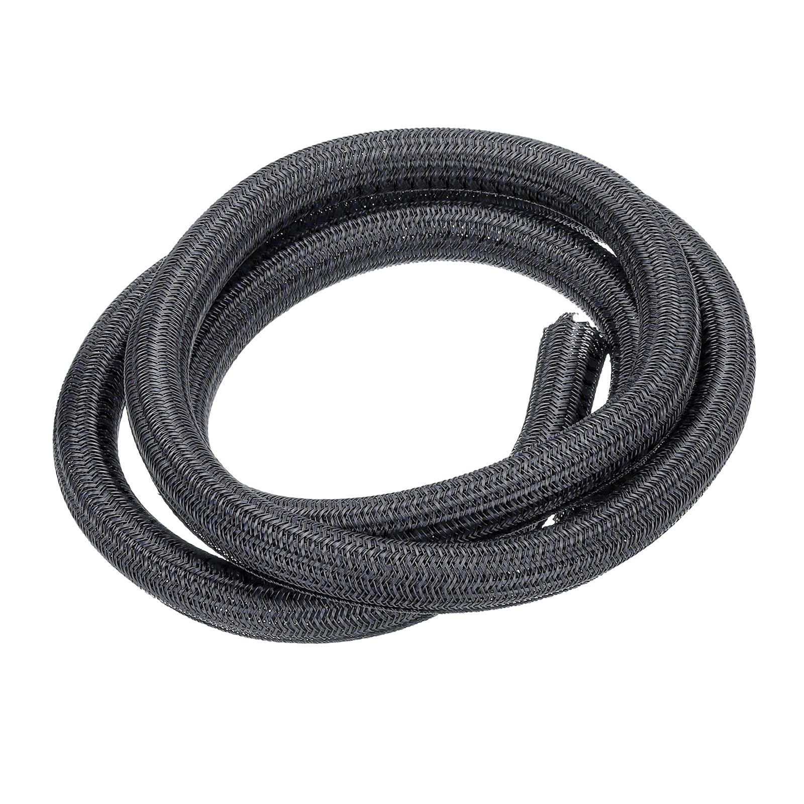 sourcing map Split Sleeve Wire Loom 5/8" 5Ft Grey Self Wrapping Braided Sleeve UL94-V2 Fireproof PET Sleeving for Automotive, Home Cable Management โ image 1