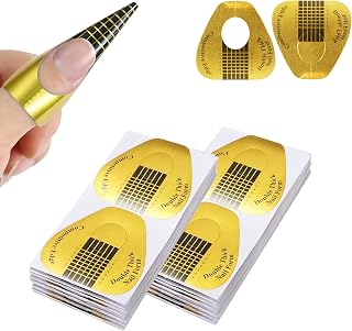 400pcs Nail Forms for Builder Gel Acrylic Nails Extension Forms DIY at Home Nail Forms for Create Long Lasting Gel Extensions Professional Nail Art Supplies