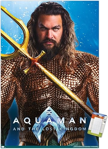Trends International DC Comics Movie Aquaman and the Lost Kingdom - Póster de pared de Aquaman, 22.37 x 34.00 pulgadas, paquete de póster y montaje