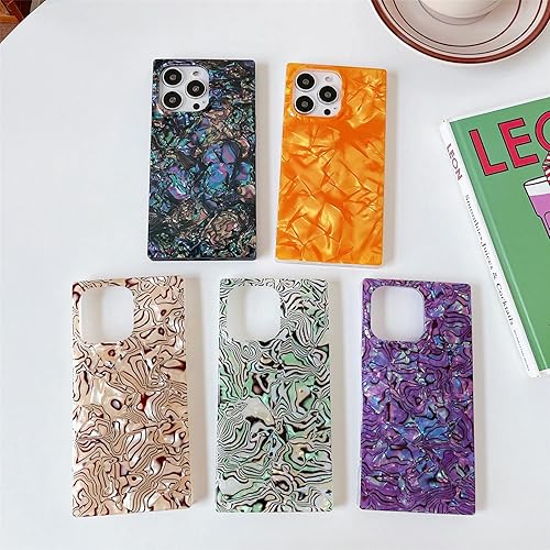 Miniatura 6 de COCOMII Funda cuadrada compatible con iPhone 11 Pro Max, lujosa, delgada, brillante, perla opalescente, purpurina iridiscente, fácil de sostener,