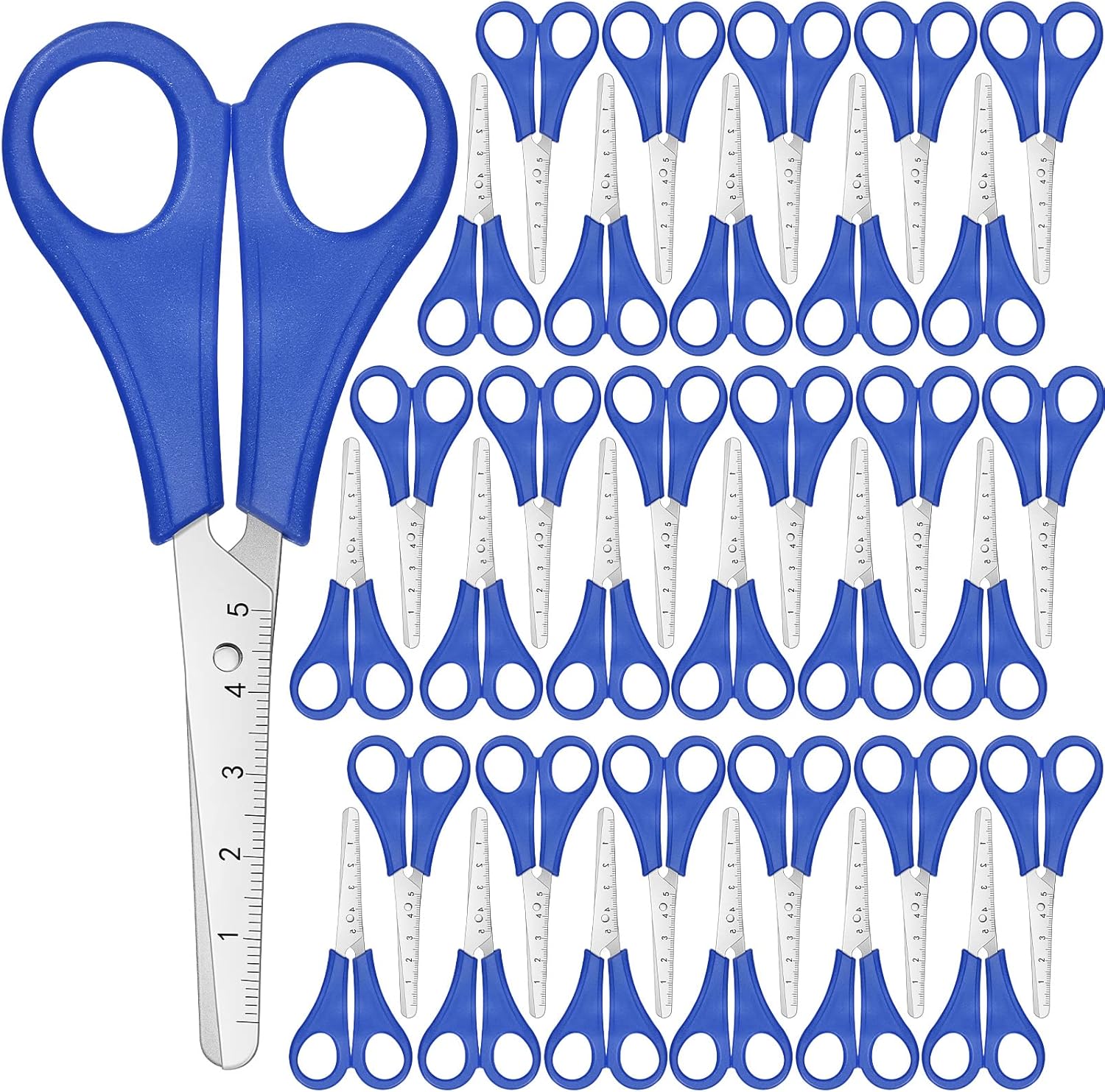 50 Pieces Kids Scissors Bulk, 5 Inch Blunt Tip Scissors