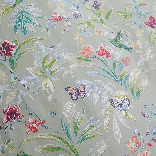 Miniatura 7 de Brandream Juego de sábanas y funda de edredón tamaño Queen de 7 piezas, diseño floral, elegante, acuarela, pintura de granja