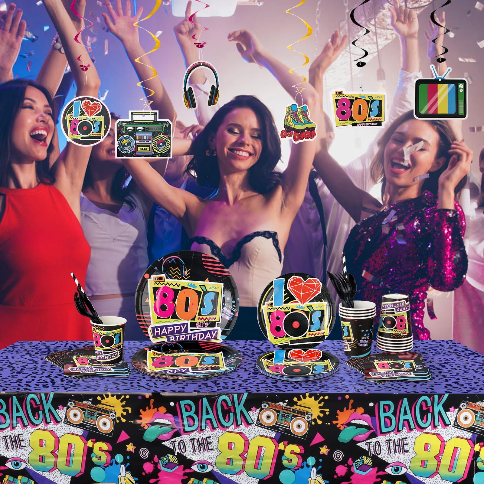 Amazon.co.jp: 80年代テーマの誕生日パーティー用品 80年代に戻る