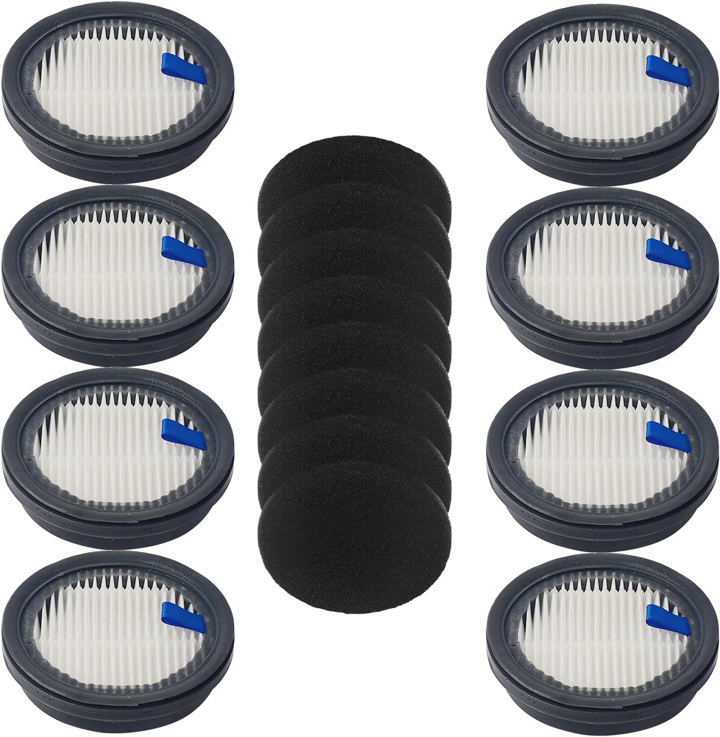 8 Pack HEPA Filters and 8 Pack Sponge Filters Replacement