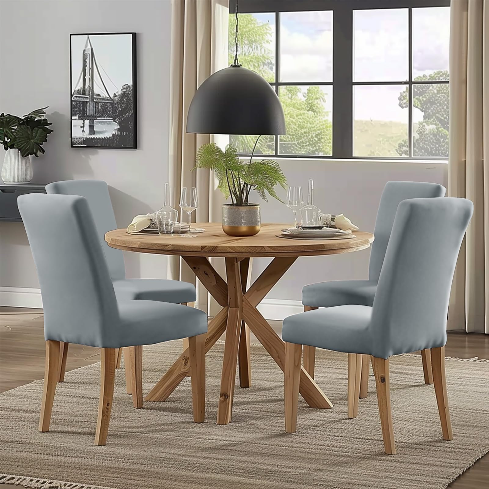 LUSCHEER Dining Room Chair Covers Set of 4 - Image 4