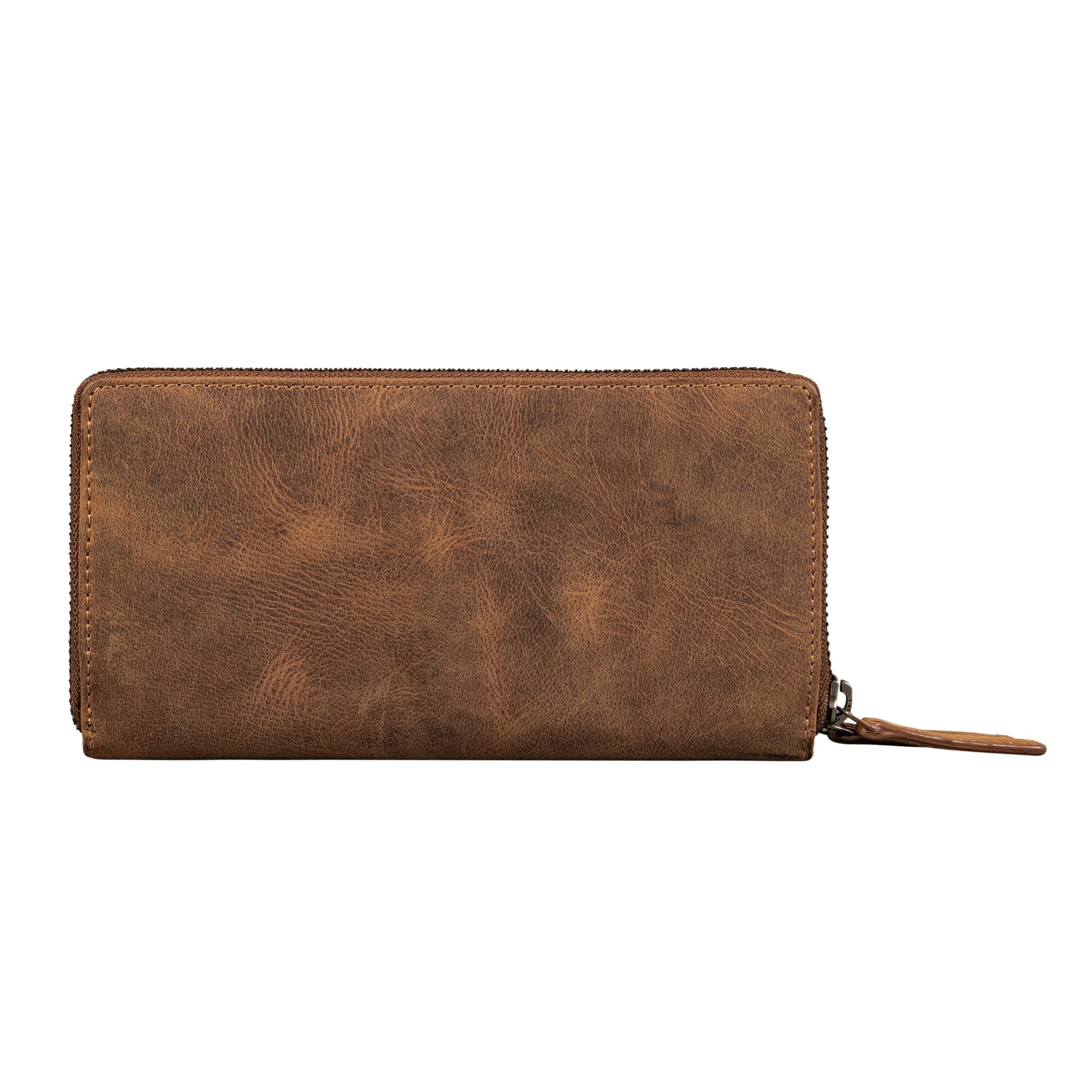 STILORD "Poppy 3-in-1 XL Leder Geldbörse Damen Groß mit Handyfach 12 Kartenfächer Doppelter Reißverschluss RFID-Schutz Clutch Echtleder Portemonnaie mit vielen Fächern Farbe:Bergamo - braun