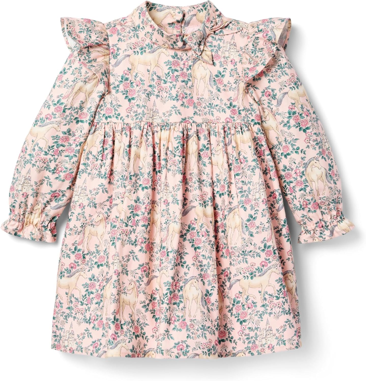 Janie and Jack Girls Unicorn Print Dress (Toddler/Little Kid/Big Kid)