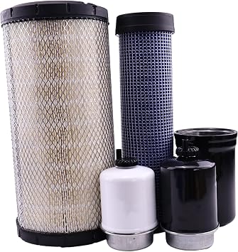 FridayParts Replacement 500 Hour Filter Kit Compatible for John Deere 4045D PowerTech Engine 310G 310SG 315SG Backhoe Loader