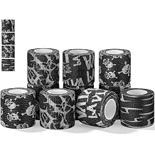 10 Rolls Total 150 ft Hook Grip Weightlifting Tape 2 Inch Self Adhesive Elastic Non Woven Fabric Athletic Tape for Powerlifting Deadlift Cross Training Protects Thumb Fingers Hand