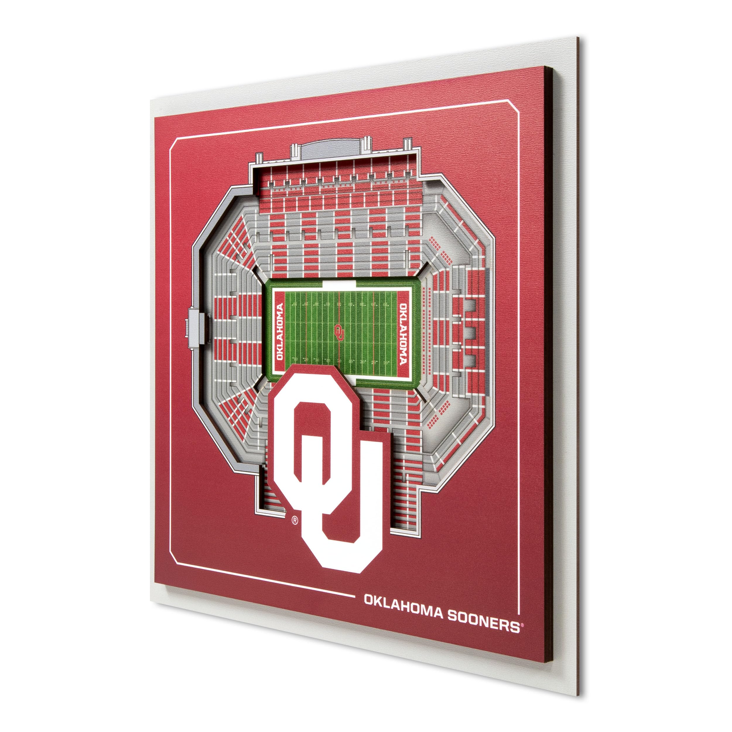 YouTheFan Officially-licensed NCAA Stadium Series 3D Wall Art - multi-layer team stadium replica, detailed sports fan gift, indoor decor