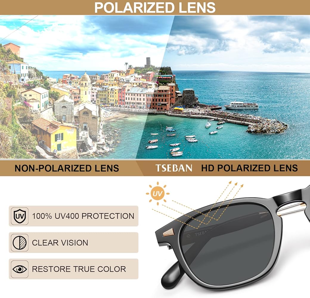 Gafas De Sol Polarizadas STGATN Para Mujer - Marco Acetato Ligero, Protección UV400, Diseño Retro - Ideales Para Conducir, Viajar O Uso Diario