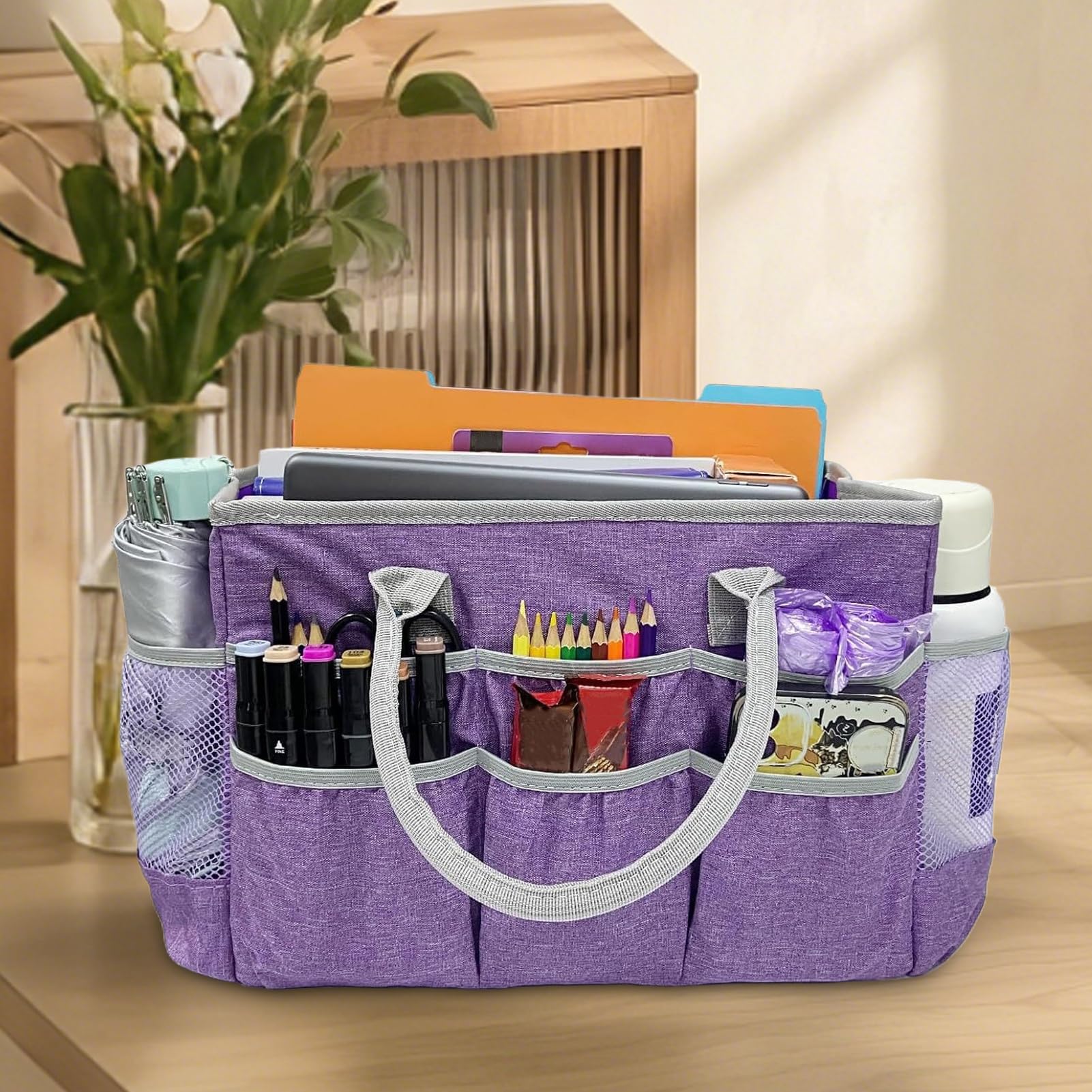 Borsa Da Viaggio Per Arte Organizer Per Cancelleria, Tasche, Manici | Organizer Creativo, Borse Portaforniture Per Bambini, Insegnanti, Studenti, Artisti, Viaggi, Scuola, Outdoor, Campeggio