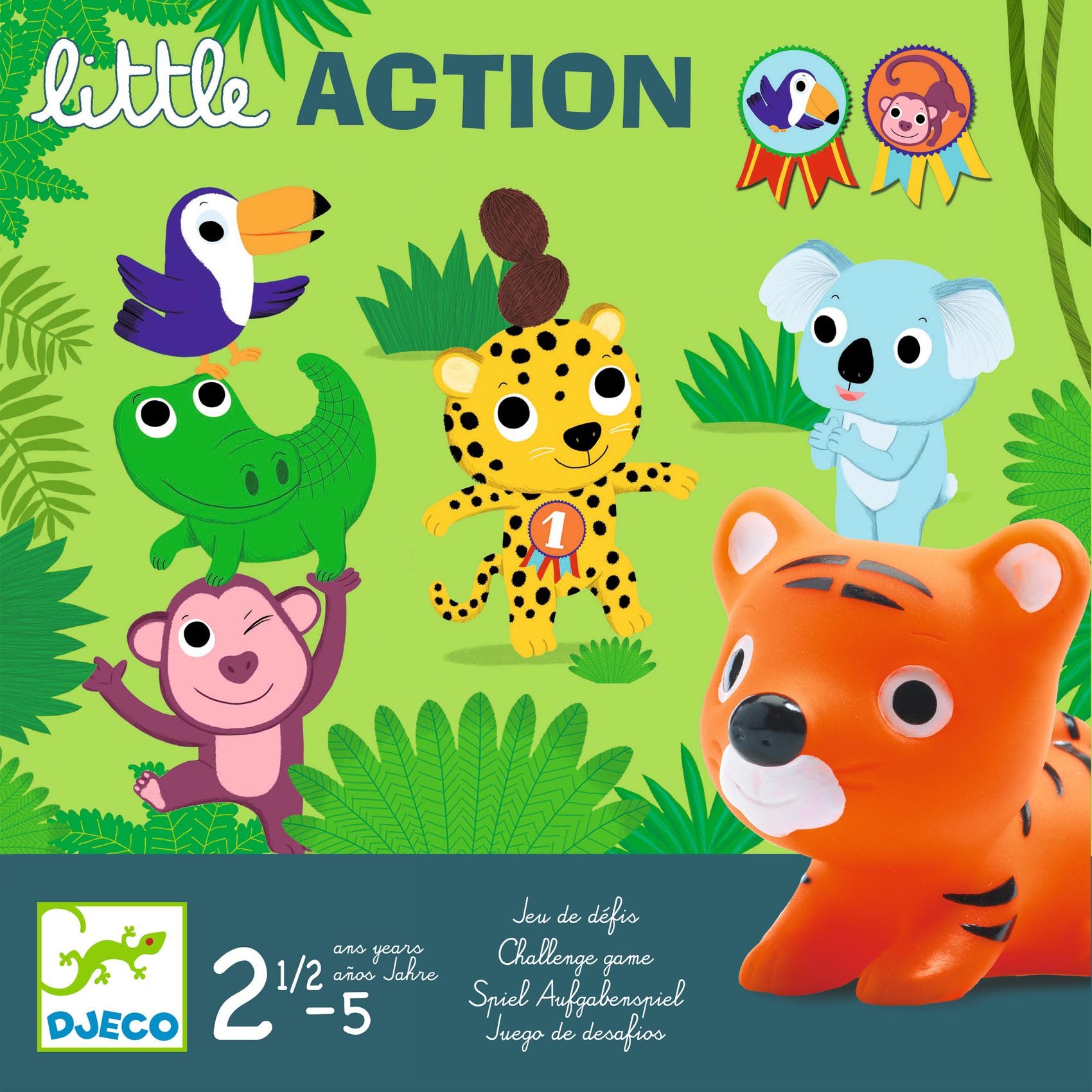 DJECO - Giochi d'azione e riflessiGiochi educativiDJECOGioco Little Action, Multicolore, Small (15)
