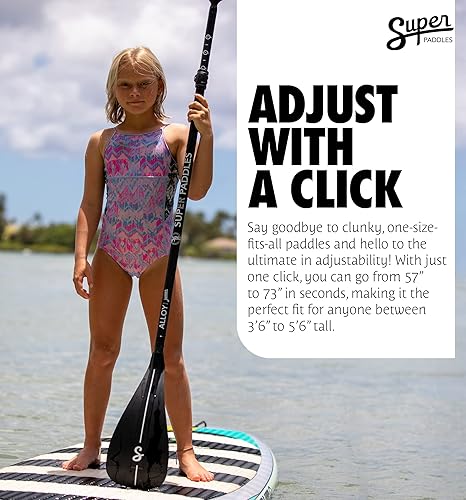 Miniatura 9 de SUP Paddle - Palas de fibra de carbono y fibra de vidrio 3 piezas de paletas ajustables con cuchillas de rendimiento de fibra de carbono o fibra de