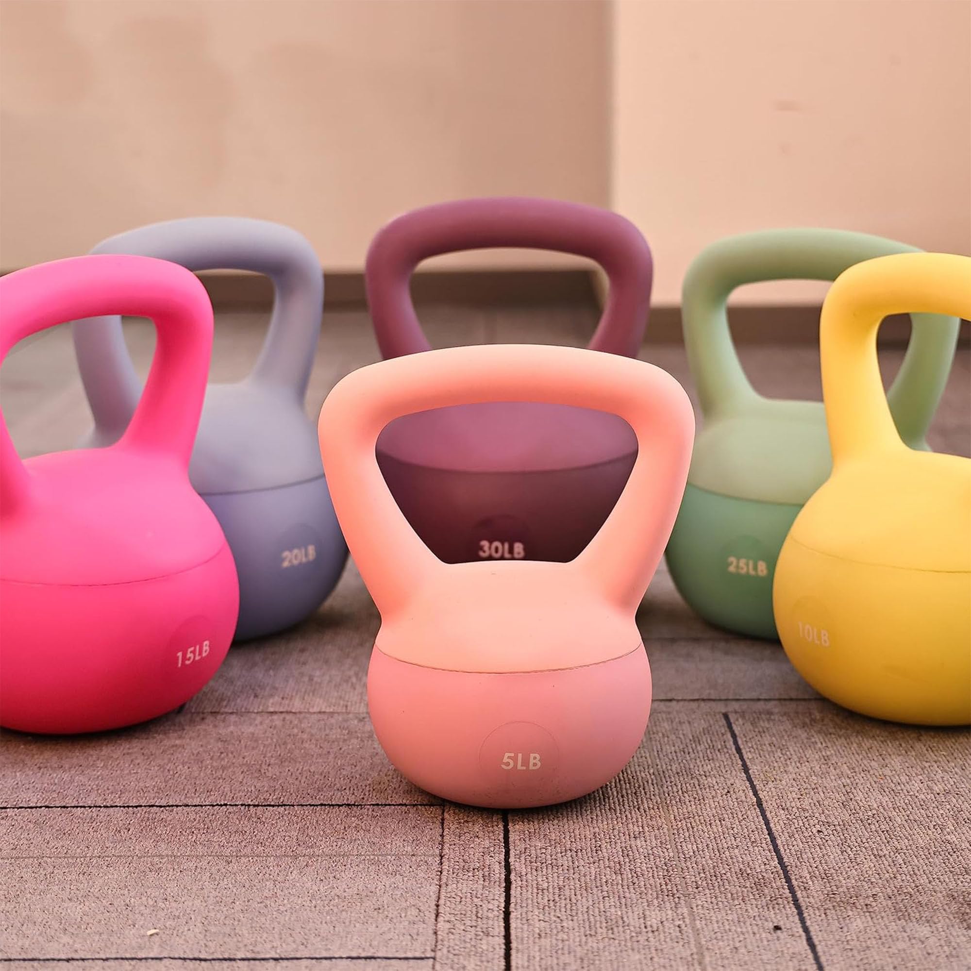 Kettlebells Souples Signature Fitness - Poids Remplis Sable Fer - Vinyle Doux Multi Tailles