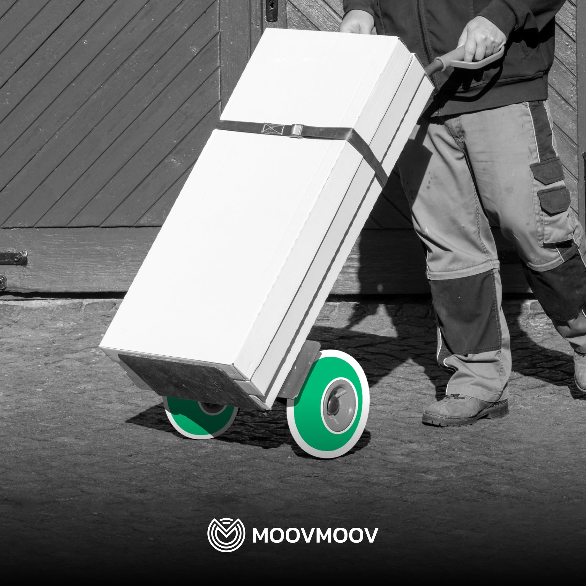 MOOVMOOV Kit Pneu 3.00-4 (260x85) avec Chambre à air Valve Coudée TR87 | Compatible avec Diable de Transport, Remorques, Chariots de Jardin 4 roues - Pour Pneu 3.00-4
