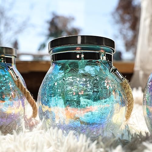 Cooo Gift for her him 2 Pack Solar Lanterns Waterproof