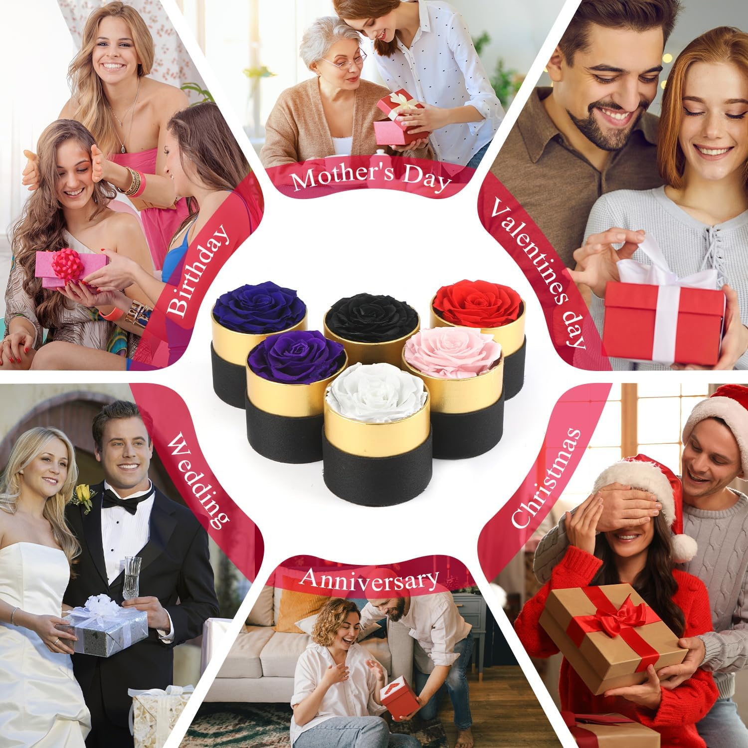 Mini Single Rose Box, Mini Forever Roses, Stunning Pink Roses, Preserved Fresh Forever Flowers Gift for Her, Valentine's Day Mother's Day Wedding Christmas Anniversary (Pink) - Image 6