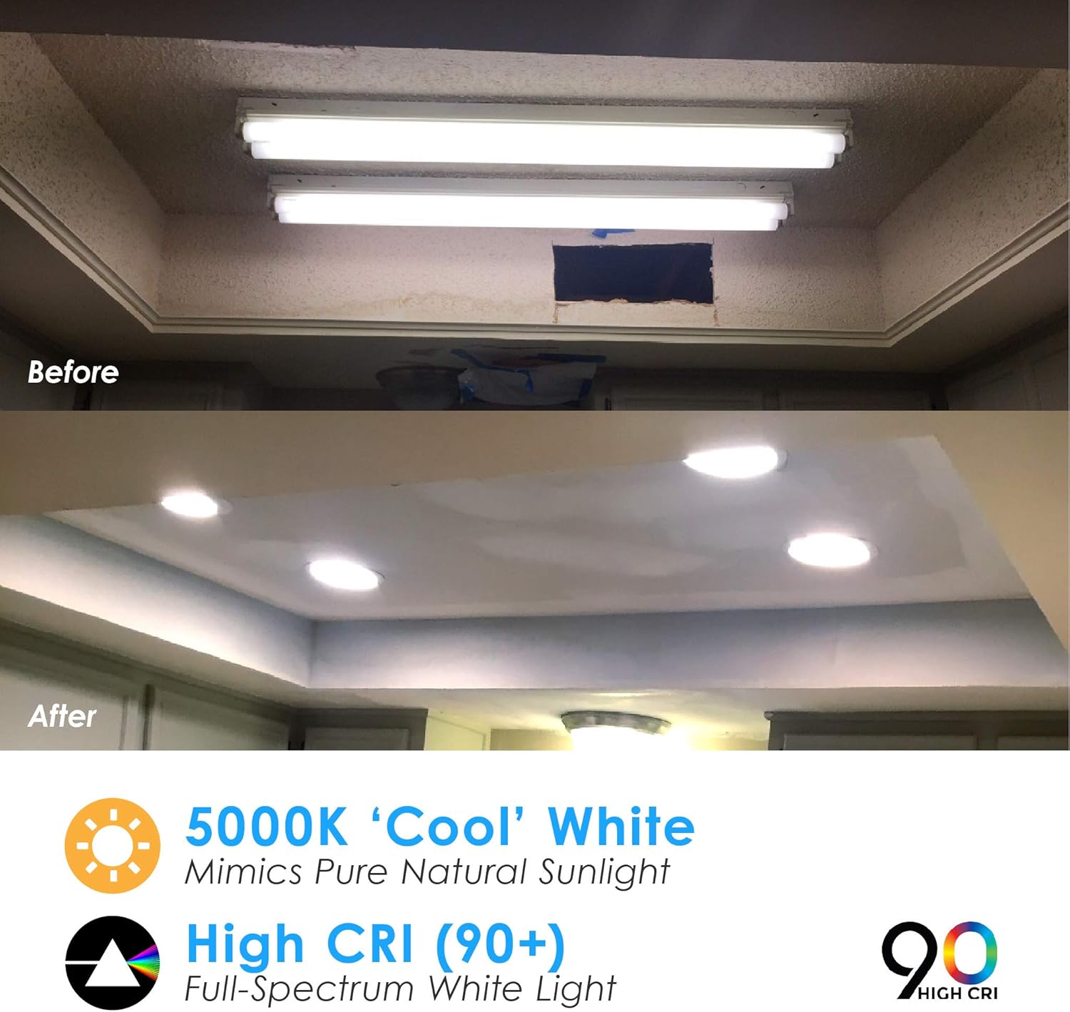 Buy 1 get 1 12 Pack 6 Inch Canless LED Downlight with Junction Box; 9W=(80W Equivalent) 40,000 Life Hours; Dimmable to 5%; Wet Location Rated; 700 Lumens; 120V; CRI>90; Daylight 5000K Crazy Clearance 12 Pack 6 Inch Canless LED Downlight with Junction Box; 9W=(80W Equivalent) 40,000 Life Hours; Dimmable to 5%; Wet Location Rated; 700 Lumens; 120V; CRI>90; Daylight 5000K