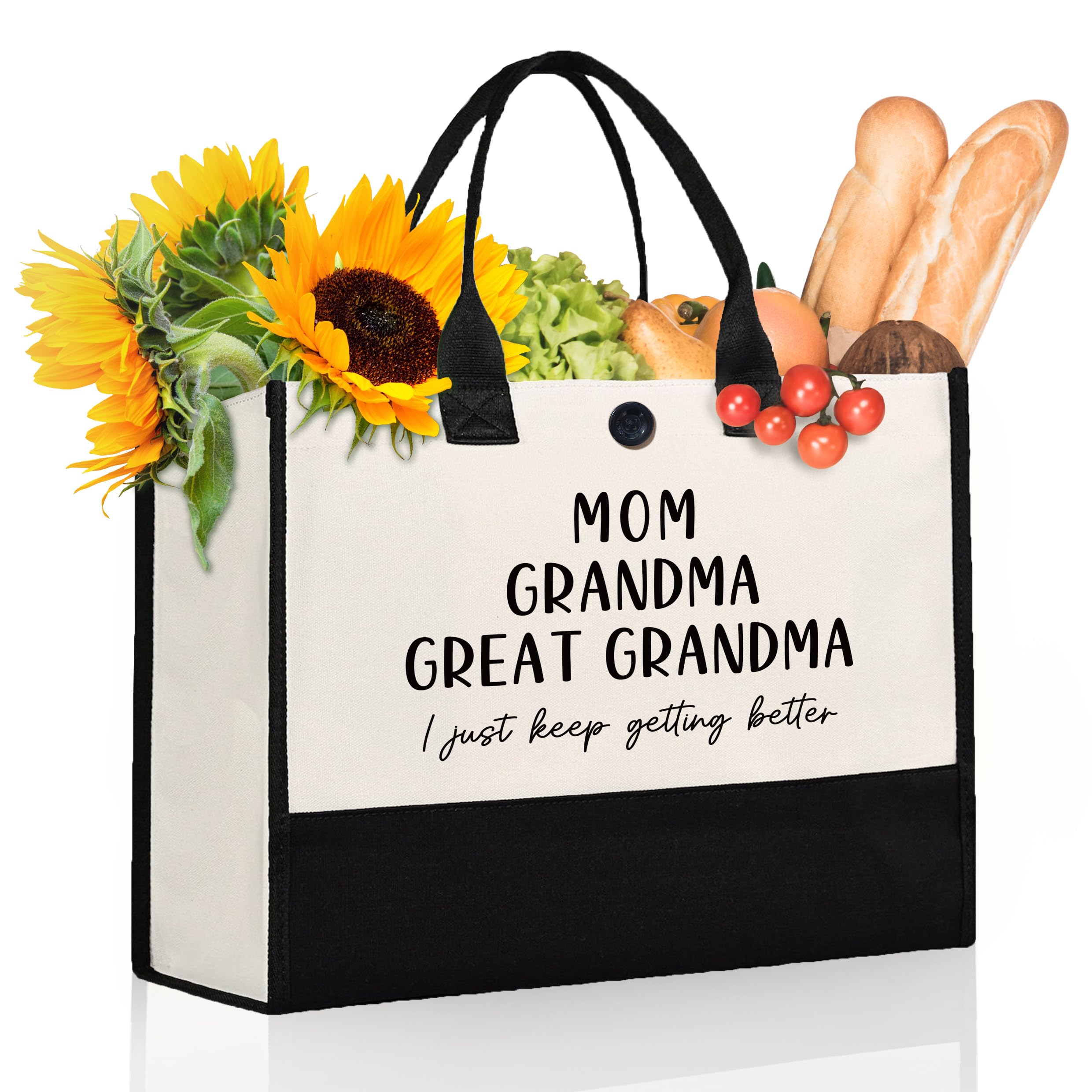 Great Grandma Gifts, Mothers Day Birthday Gifts for Grandma from Grandchildren, Functional Large Capacity Tote Bag, Mom Grandma Great Grandma Bag, Present for Grandmother, Grandparents
